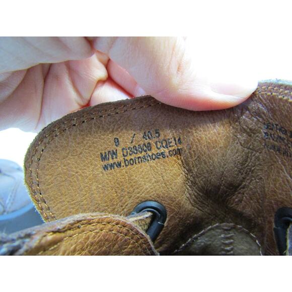 Born Womens Size 9 M Brown Leather Zip Buckle Ankle Fashion Boots Bootie - Picture 10 of 11